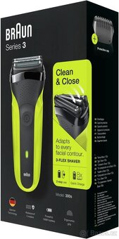 Braun Series 3 300S holící strojek, omyvatelný, černá / hráš - 4