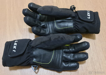 Dětské rukavice LEKI Max Junior black-lime, vel.4 - 4