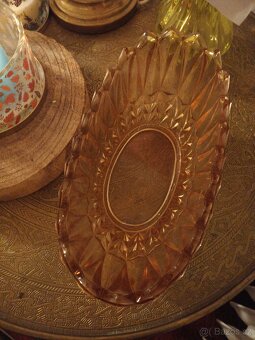 Skleněná mísa, růžové sklo - 4