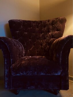 Křeslo ušák s taburetem - 4