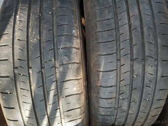 Letní gumy, originál plechové disky VW 205/55 r16 - 4
