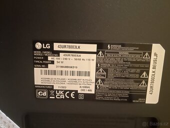 LG 43UR78003LK 43'' - výborný stav - 4