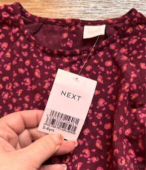 Nádherné holčičí nové manžestrové šatičky Next vel.116 - 4