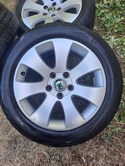 Alu kola 5x112 originál Škoda Superb, Yeti 205/60 R16 - 4