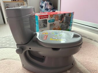 Fischer-Price - dětská toaleta, šedá se splachovadlem - 4