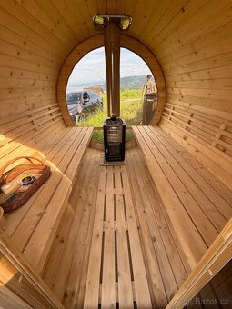 Sudová sauna 2,5 m + ochlazovací sud - 4