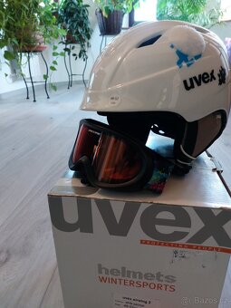 Dívčí lyžařská helma UVEX, bílá, vel. XS (48-52 cm) - 4