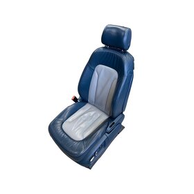 Kompletní sedačky modrá kůže AUDI Q7 4L S-LINE r.v.2011 - 4
