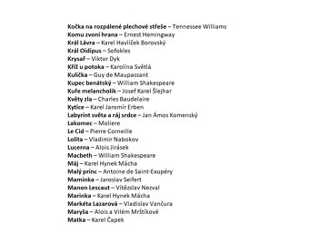 Vypracované maturitní otázky - český jazyk (ČJ) - četba - 4