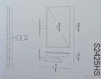 monitor DELL 24´´, S2425HS, FHD, 100 Hz, repro, nový - 4