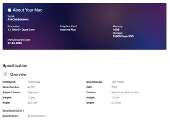 MacBook Air 13" (A2179, 2020) – Základní deska - 4