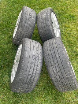 ALU kola Platin Silver R17, 5x 108, Ford, Volvo + letní pneu - 4