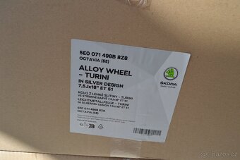 Škoda Octavia III RS–NOVÉ 18 Alu disky 7Jx18 ET51,silver - 4