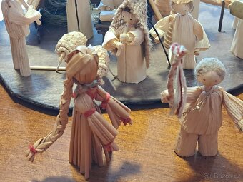 Starý betlém s kukuřičného šustí Starý 60 let - 4