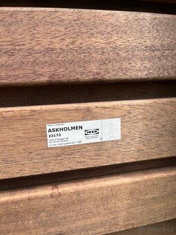 IKEA ASKHOLMEN Stůl a 2 skládací židle - 4