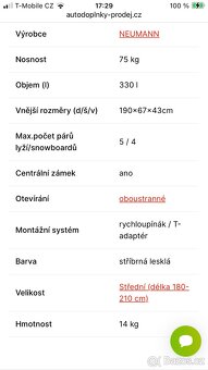 strešní box neumann 190L - 4