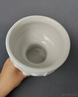 Nádherná keramická váza nebo květináč ve tvaru hlavy - 4