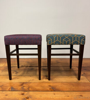 2 velké, originálné stoličky po renovaci, luxusní látka - 4