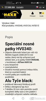 Příčníky na auto Škoda Superb 2 sedan 2008-2015 - 4