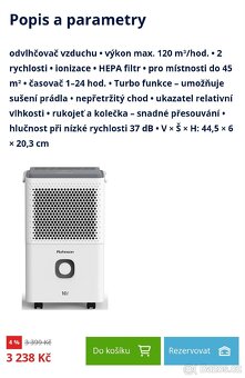 Prodám odvlhčovač vzduchu ve výborném stavu. - 4