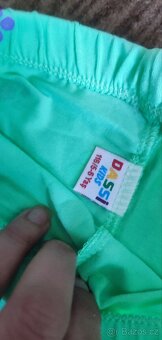 Dětské sv. zelené legíny s kočkou, 3 vel. - 4
