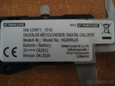 Posuvné měřítko, digitální šuplera s LCD displejem. - 4