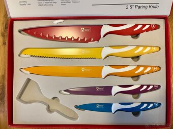 Sada kuchyňských nožů Royalty Line – 5 ks nové bez škrabky - 4