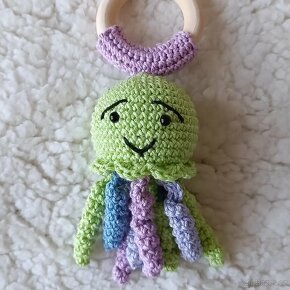 Háčkovaná sada pro miminko medúza, chobotnička - 4