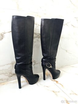 Kožené kozačky Gucci - 4