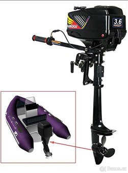 Lodní motor 3,6 HP 2T přívěsný s vodním chlazením - 4