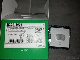 Sedna D/E Pohybové čidlo se spínačem 10A, Bílá SCHNEIDER SDD - 4