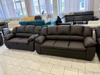 Sedací souprava 3 + 2 + 1 -kůže -NEPOUŽITÁ - 4