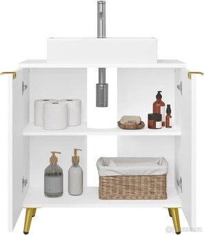 Koupelnová skříňka s nastavitelnou policí, 60 x 62 x 30 cm - 4