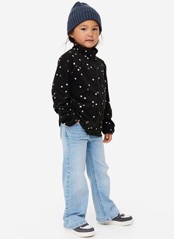 ☘️ Puntíkovaná MIKINA H&M fleecová černá vel. 122/128 ☘️ - 4