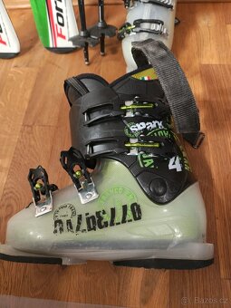 Dětské lyže Elan 110 + hůlky Leki + lyžáky - 4