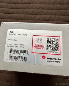 Nabízím kulovou hlavu Manfrotto MH496 - 4