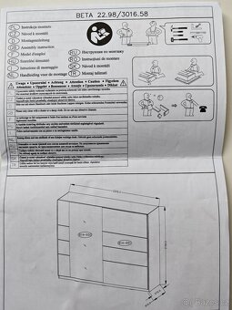 Velká šatní skříň Beta 220x210cm - posuv+zrcadlo - 4