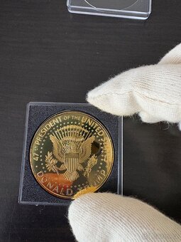 Prodám kovovou pamětní minci Donald Trump & Elon Musk - 4