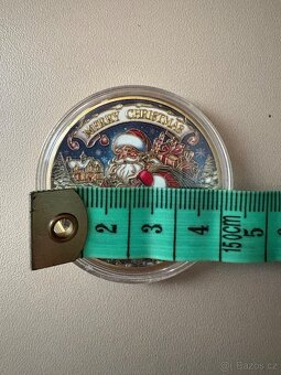 Prodám kovovou dekorační minci s vánočním motivem - 4