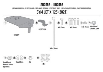 Nosič kufru GIVI SR7066 - SYM JET X 21-25 - 4