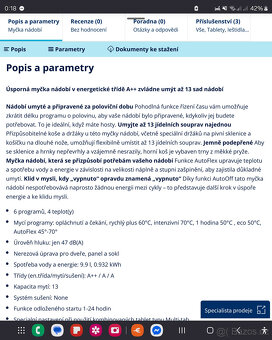 myčka samostatně stojící - 4