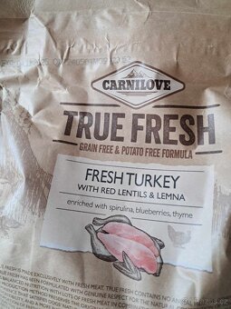 Prodám granule Carnilove True Fresh – krůta 4 kg - 4