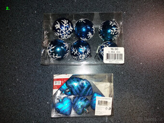 Vánoční stromek umělý + stojan, vánoční baňkky a jiné - 4