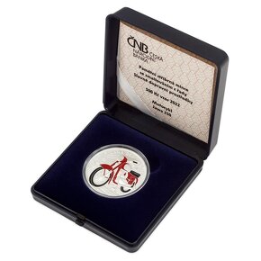 Stříbrná mince 500 Kč 2022 Motocykl Jawa 250 stand, BK, ČNB - 4