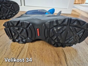 Dětské zimní boty Adidas modré velikost 34 - 4