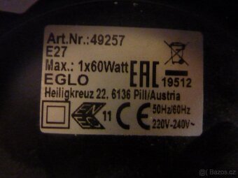 Stropní svítidlo EGLO černé, kovové - 4