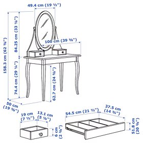 NOVÝ Toaletní stolek Hemnes z IKEA - 4