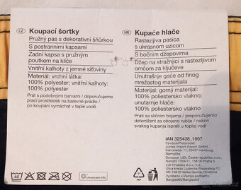 Pánské kraťasy vel 4XL černo-žluté - 4