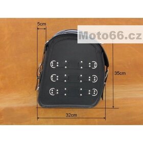 Kožený kufr se zámkem - válec na chopper 67cm typ 16A,B,C - 4