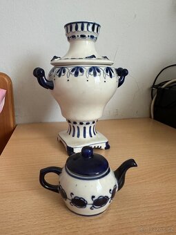 Starý keramický samovar GŽEL SSSR - 4